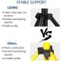 Upgraded Adjustable Tripod Stand for LED Flood Light 6.55 Feet Stainless Steel Heavy Duty LED Work Light Tripod Stand for Auto, Home, Work, Job, Construction, Camping, Indoor and Outdoor Use