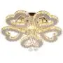LED Crystal Chandelier Modern Ceiling Light 5-Heart Shape Chandelier Lighting Fixture Flush Mount Pendant Light for Bedroom Living Room Hobby Hallway,Warm White