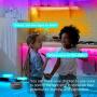 50ft Led Lights，dalattin Led Lights for Bedroom WiFi Led Strip Lights Smart Color Changing Lights with 24 Keys Remote,1 Roll of 50ft