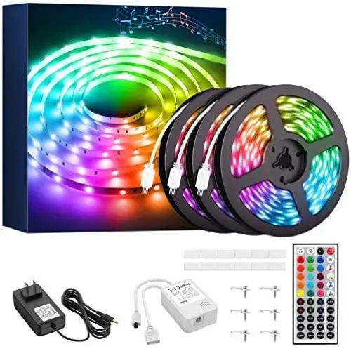 Onforu 50ft RGB LED Strip Lights, Music Synchronized Light Strip with 44 Keys Remote, Color Changing Room Lights with Timing, 5050 RGB Tape Light, DIY Multicolor Rope Light for Bedroom, TV, Party, Bar Onforu 50ft RGB LED Strip Lights, Music Synchronized Light Strip with 44 Keys Remote, Color Changing Room Lights with Timing, 5050 RGB Tape Light, DIY Multicolor Rope Light for Bedroom, TV, Party, Bar