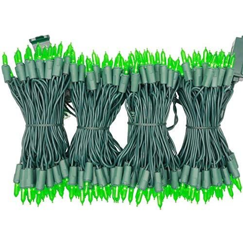 UL Certified Green LED Christmas String Lights, 66 Feet 200 LED Commercial Grade Christmas Light Set, Connectable Home Decor Lights for Patio Garden Wedding Holiday Halloween (Green)