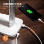 Stylish Metal LED Desk lamp, Unlimited Color Modes, 7 Brightness Levels, Touch Control, 10W for Living Room, Bedroom, Office, with USB Port for Charging Output (Black)