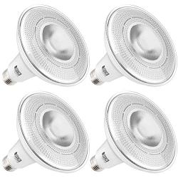 Sunco Lighting 4 Pack PAR38 LED Bulb with Dusk-to-Dawn Photocell Sensor, 15W=120W, 5000K Daylight, 1250 LM, Auto On/Off, Security Spotlight Indoor/Outdoor - UL & Energy Star Listed