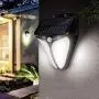 Solar Lights Outdoor with Motion Sensor Wall Light Flood Light Security Lights IP65 Waterproof Solar Power for Front Door Garden Patio Yard Garage Deck Steps entryways (White)