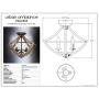 Luxury Farmhouse Ceiling Light, Medium Size: 12.5''H x 16.5''W, with Rustic Style Elements, Wood Grain Metal with Antique Black Finish, UQL2963 from The Swansea Collection by Urban Ambiance