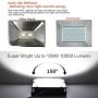 FAISHILAN 100W LED Flood Light, 500W Halogen Equiv Outdoor Work Lights, IP66 Waterproof with US-3 Plug & Switch 10000Lm for Garage,Garden,Yard