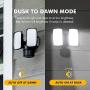 LUTEC 32W 2500 Lumen LED Motion Activated Integrated Dual-Head Floodlight Outdoor with Motion Sensor, 5000K Daylight, Dusk to Dawn, Exterior Security Wall Light for Patio, Garden, Yard-Black