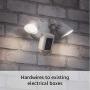 Ring Floodlight Camera Motion-Activated HD Security Cam Two-Way Talk and Siren Alarm, White