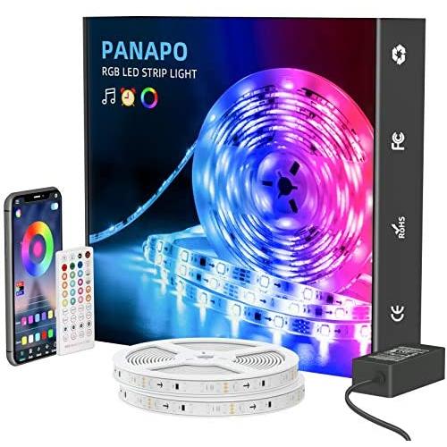 65.6ft LED Strip Lights, Ultra-Long RGB 5050 LED Strips with Remote & APP Controlled, Color Changing Strip Light, Music Sync, Tape, LED Light Strip for Bedroom, Room, Kitchen, Home Decor