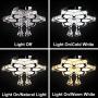Qihang Modern Crystal LED Chandelier Flower Shaped Pendant Light Flush Mount Ceiling Lamp Fixture for Dining Room Bedroom Living Room Study Room(Variable Light/Non-dimmable) Qihang Modern Crystal LED Chandelier Flower Shaped Pendant Light Flush Mount Ceiling Lamp Fixture for Dining Room Bedroom Living Room Study Room(Variable Light/Non-dimmable)