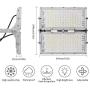 LED Flood Light Outdoor, Sararoom 200W IP65 Waterproof LED Security Lights, 18000LM 6000K Cold White Spotlight, Floodlight Landscape Wall Light for Yard, Street, Parking Lot, Garage