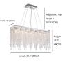 APBEAM Rectangular Chandelier with Cone Shade Crystal Modern Linear Suspension Lighting Fixtures Hanging Over Table for Dining Room Restaurants Kitchen Island L31.5''x 7.8''x 15.7''