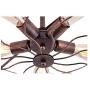 Industrial Vintage Semi Flush Mounted Ceiling Light -LITFAD 21'' Chandelier Barn Metal Pendant Light Chandelier with 5 Lights Hanging Lamp Metal Cage Fixture for Restaurant Lighting Bar Farmhouse Rust