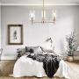VINLUZ 3 Lights Modern Chandeliers Metal Light Fixtures Ceiling Brushed Brass Industrial Pendant Lighting for Dinging Room Living Room Kitchen Bedroom Hallway