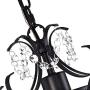 Vikashing Crystal Chandelier Lighting Mini Black Chandeliers 1 Light Elegant Iron Ceiling Light Fixture for Bedroom, Bathroom GC9324B5