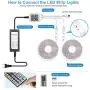 Daybetter Led Strip Lights Waterproof 10M 32.8ft Color Changing RGB 3528 600 LEDs, Led Lights for Bedroom,Holiday