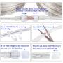 Warm White LED Rope Lights Outdoor Cuttable Waterproof 39ft/12m Plug in Strip Light 432pcs LEDs 110V Flexible Connectable Backyards Decorative Lighting Bedroom Wedding Party Garden