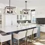 Henveton 4-Light Pendant Light, Industrial Kitchen Island Lighting Fixtures Metal Vintage Farmhouse Chandeliers Ceiling Linear Fixture for Dining Toom, Pool Table