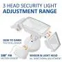 LED Security Lights, SONATA Motion Sensor LED Flood Light with 3 Adjustable Heads, 42W 4000LM 6000K IP65 Waterproof Super Bright Outdoor Light for Garage,Yard,Driveway