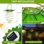 Solar Lights Hanging Outdoor,Solar Laterns Decorative Hanging,High-Brightness Waterproof 60 LED,Foldable Flexible,Decorate Garden,Courtyard,Pathway,Patio,forParty,Halloween,Christmas.2 Pack Solar Lights Hanging Outdoor,Solar Laterns Decorative Hanging,High-Brightness Waterproof 60 LED,Foldable Flexible,Decorate Garden,Courtyard,Pathway,Patio,forParty,Halloween,Christmas.2 Pack