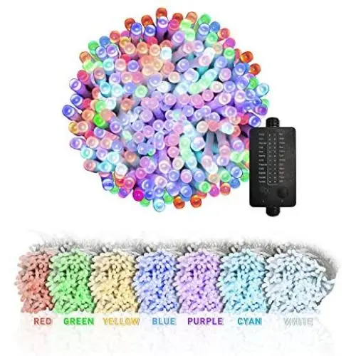 Vanthylit Curtain String Light 300 LED Multi-Colored Hanging Fairy Curtain Lights for Bedroom Living Room Wall Party Xmas Backdrop