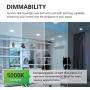 Sunco Lighting 6 Pack 5 Inch / 6 Inch Flush Mount Disk LED Downlight, 15W=100W, 5000K Daylight, 1050LM, Dimmable, Hardwire 4/6'' Junction Box, Recessed Retrofit Ceiling Fixture