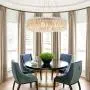 Moooni Modern Round Crystal Chandelier Lighting Ceiling Pendant Fixture,Luxury K9 Crystal Leaves Light Adjustable for Dining Room Foyer Living Room