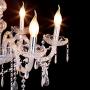 TryE 6 Arm Chandelier K9 Crystal Glass Ceiling Light E12 Pendant Lamp for Living Room Bedroom Hallway Entry
