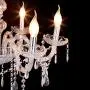 TryE 6 Arm Chandelier K9 Crystal Glass Ceiling Light E12 Pendant Lamp for Living Room Bedroom Hallway Entry