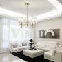 VINLUZ Contemporary 5 Light Large Brass Chandelier Lighting Modern Clear Glass Shades Pendant Lamp Brushed Brass Rustic Dining Room Lighting Fixtures Hanging Adjustable Wire Semi Flush Ceiling Lights