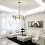 VINLUZ Contemporary 5 Light Large Brass Chandelier Lighting Modern Clear Glass Shades Pendant Lamp Brushed Brass Rustic Dining Room Lighting Fixtures Hanging Adjustable Wire Semi Flush Ceiling Lights