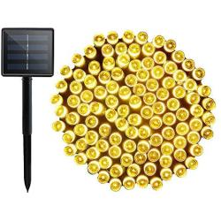 Komoon Solar String Lights 72 Ft 22 Meter 200 LED Solar Powered Fairy Christmas Lights for Outdoor Gardens Homes Wedding Party Lawn Patio Xmas Tree Waterproof (Warm White)