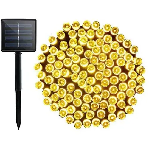 Komoon Solar String Lights 72 Ft 22 Meter 200 LED Solar Powered Fairy Christmas Lights for Outdoor Gardens Homes Wedding Party Lawn Patio Xmas Tree Waterproof (Warm White)