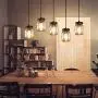Wellmet Farmhouse Chandelier Glass Mason Jar Adjustable, 5-Lights Dining Room Lighting Fixtures Hanging Rustic Chandeliers with Wires for Kitchen Island Dining Room Living Room Cafe Pub
