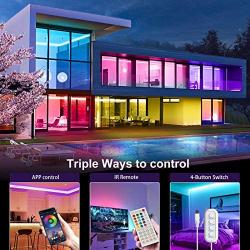 Tenmiro Led Strip Lights, 32.8ft Music Sync Color Changing Led Light Strips Smart Led Lights Bedroom, App Control and Remote LED Lights for Room Party Home Decoration