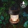 pearlstar Hanging Solar Light Outdoor 8.3” Big Retro LED Garden Solar Lantern with Handle for Pathway Yard Patio Tree Decor Waterproof Table Lamp ( 8.3'' Big Size-1pack)