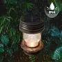 pearlstar Hanging Solar Light Outdoor 8.3” Big Retro LED Garden Solar Lantern with Handle for Pathway Yard Patio Tree Decor Waterproof Table Lamp ( 8.3'' Big Size-1pack)