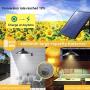 Solar Lights Outdoor Super-Bright LEDs Security - Upgrade 3 Color Solar Powered Lights,IP65 Waterproof Remote Control Shed Lights Pendant Light with Adjustable Solar Panel for Outdoor/Indoor Lighting