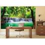 GREAT ART Photo Wallpaper – Waterfall Feng Shui – Picture Decoration Nature Jungle Paradise Asia Travel Location Thailand Wellness Spa Relax Image Decor Wall Mural (82.7x55.1in - 210x140cm)