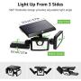 LE Solar Lights Outdoor, Motion Sensor Security Lights, 3 Adjustable Head 70 LED 270° Wide Angle, Waterproof Wireless Wall Lights for Porch Yard Garage Pathway and More
