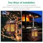 TomCare Solar Lights Metal Solar Lantern Flickering Flame Outdoor Hanging Lanterns Lighting Heavy Duty Waterproof Solar Powered LED Flame Umbrella Lights for Garden Patio Pathway Deck Yard, 2 Pack