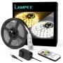 Dimmable LED Strip Lights, Lampee 16.4ft Daylight / Warm White Mirror Lights for Vanity Table 3000-6000K with 12V Power Supply Non-Waterproof for Kitchen, Bedroom, Under Cabinet