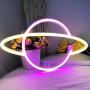 iceagle Planet Light Neon Signs Neon Lights for Wall Decor,USB or Battery LED Signs for Bedroom, Decorative Neon Light Sign for Christmas,Birthday Party, Living Room, Girls,Kids Room