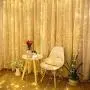 Twinkle Star 300 LED Window Curtain String Light with Remote Control Timer for Christmas Wedding Party Home Garden Bedroom Outdoor Indoor Decoration (Warm White)