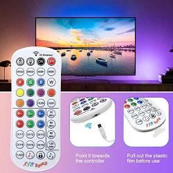 UMORNING 32.8ft LED Strip Lights Music Sync Color Changing LED Strips 40-Key Remote Sensitive Built-in Mic App Controlled Rope Lights, 5050 RGB Light Strips for Home Room Kitchen TV Decoration