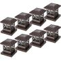 Twinsluxes Fence Post Cap Light, LED Solar Lights for Deck Posts, Solar Post Caps Light Outdoor for 3.5x3.5/4x4/5x5 Posts, Wood or Vinyl Fence Deck Post, Warm Light (Brown) (8 Pack)…