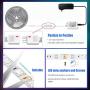 50ft RGB LED Strip Lights Kit, A-1ux 15M Flexible Color Changing LED Light Strips with DC24V Power Supply 44Key IR Remote Controller, Decor for Bedroom,Party,Bar ,Kitchen