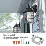 DEWENWILS Dusk to Dawn Outdoor Lighting, Exterior Wall Sconce with Photocell Sensor, E26 Socket, Anti-Rust & Waterproof, Black Wall Light Fixture for Porch, Garage, Doorway