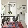 Electro bp;Cozy Style Barebulb 4-Arm Matt Black Chandeliers Ceiling Lighting Fixtures,240W,27.5''Dia for Dining Room