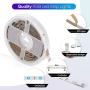Sunity LED Strip Lights 32.8ft for Bedroom, with 8.2ft Long Power Cord, 44 Keys Remote Control, and 300 Bright 5050 RGB LEDs for DIY House/Kitchen/Ceiling/Bedroom Decoration